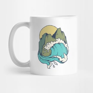 On the Edge Rock Water Tshirt Mug